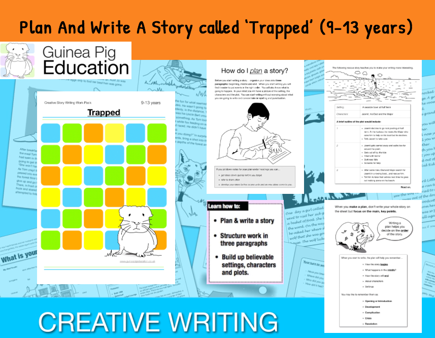 Plan And Write A Story Called 'Trapped' (Creative Story Writing Work Pack) 9-14 years