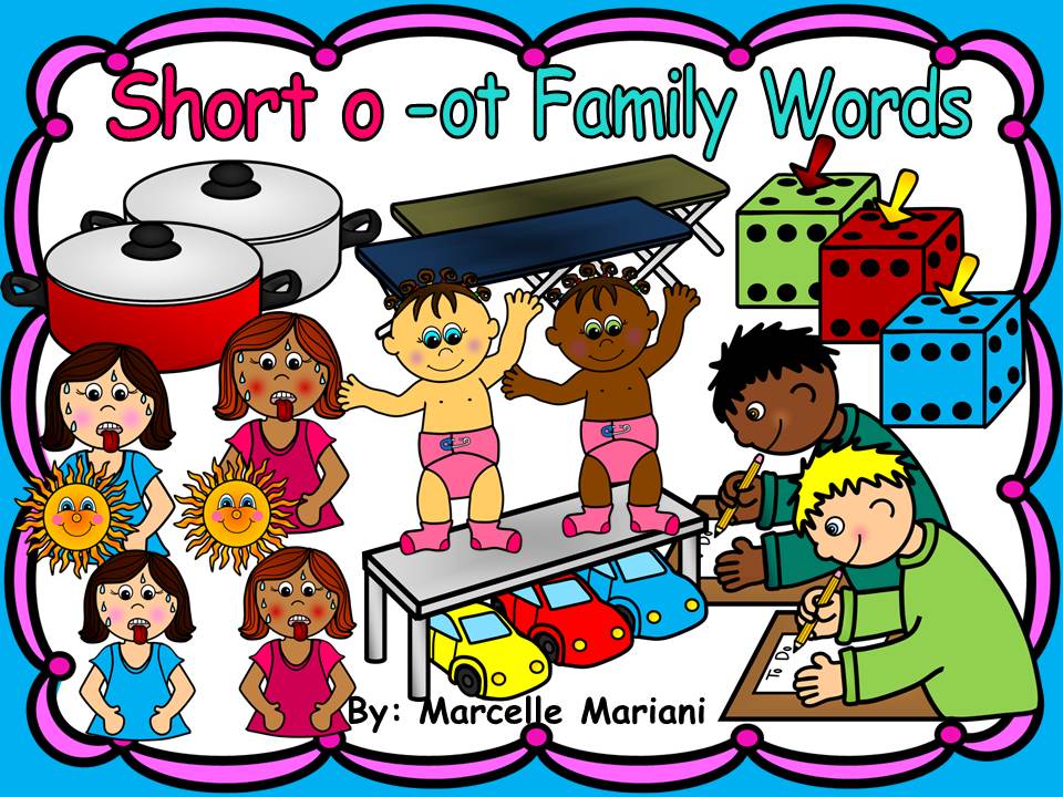 Short o CVC- OT Family Words Clipart Graphics- Commercial & Personal use