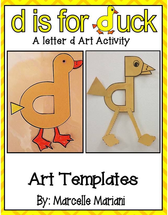 Letter of the week-Letter D-Art Activity Templates- d is for duck