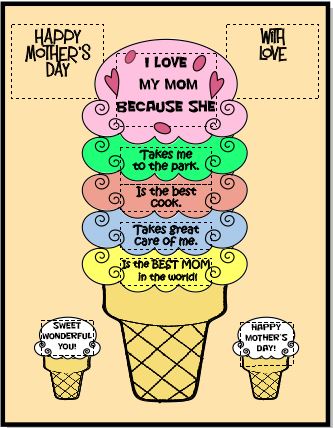 Mother's Day Crafts - Build Mom an Ice Cream Cone!