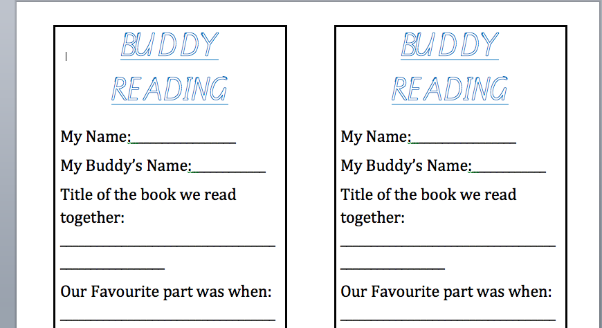 Prep Buddy Reading Booklet