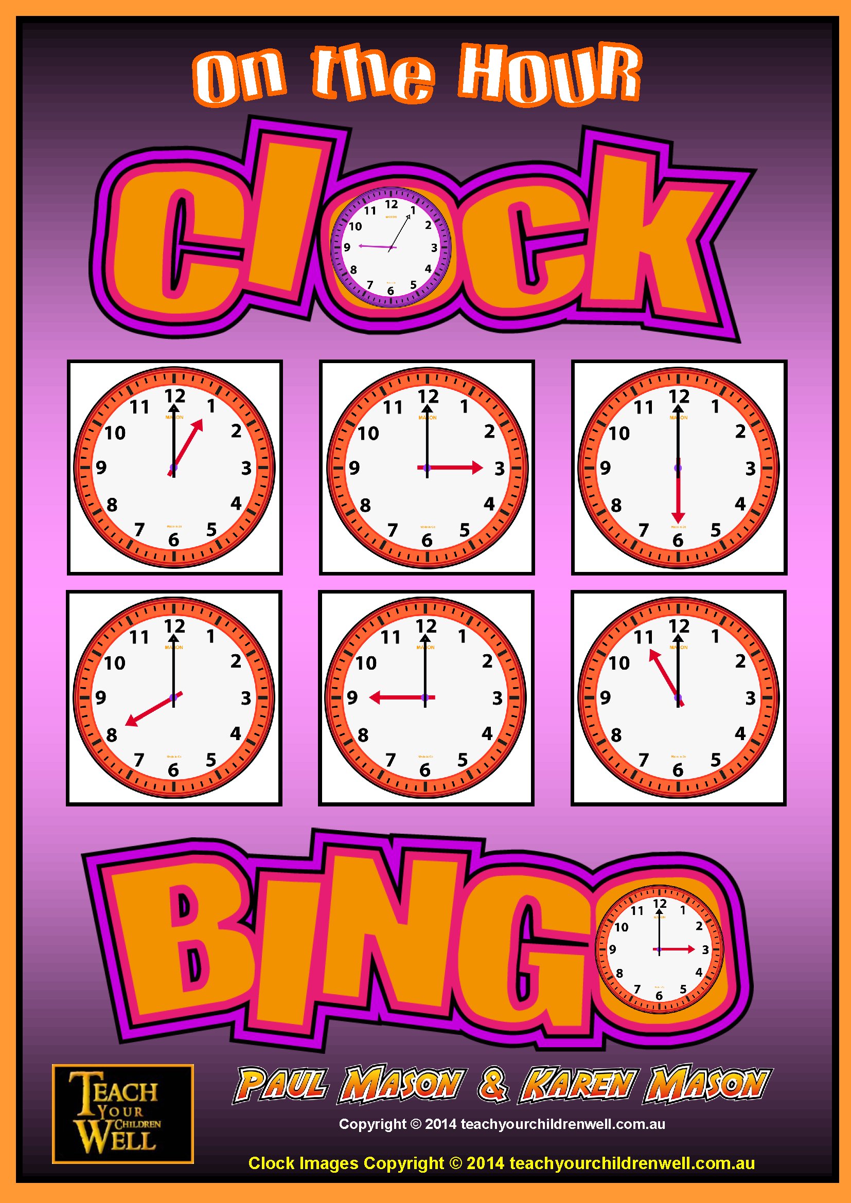 Clock Bingo Free Printable