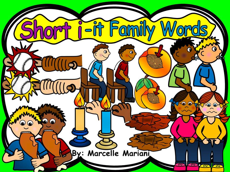 Short I- IT Family Words Clipart Graphics- Commercial & Personal use