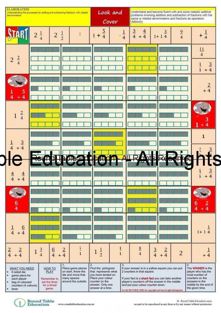 Look and Cover Mixed Fractions