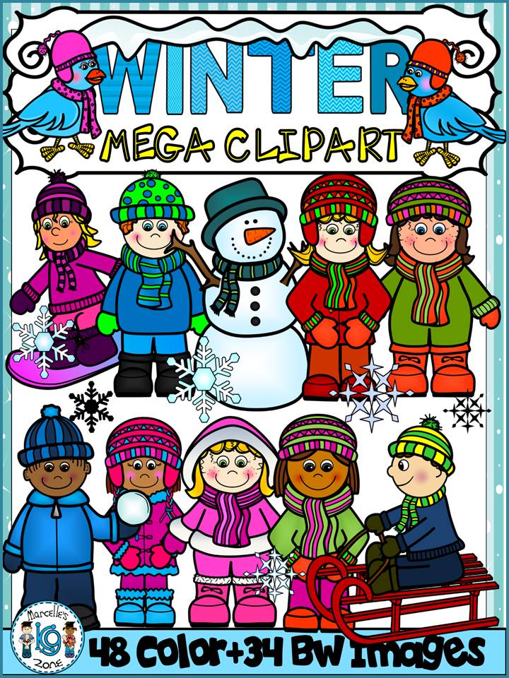 Winter Clipart Bundle Pack-Commercial & Personal Use (82 images)