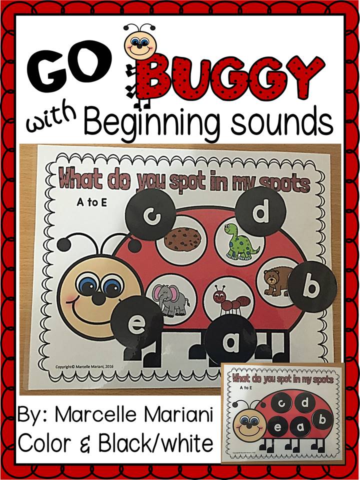 SPRING- LADYBUGS BEGINNING SOUNDS SPRING CENTER ACTIVITY