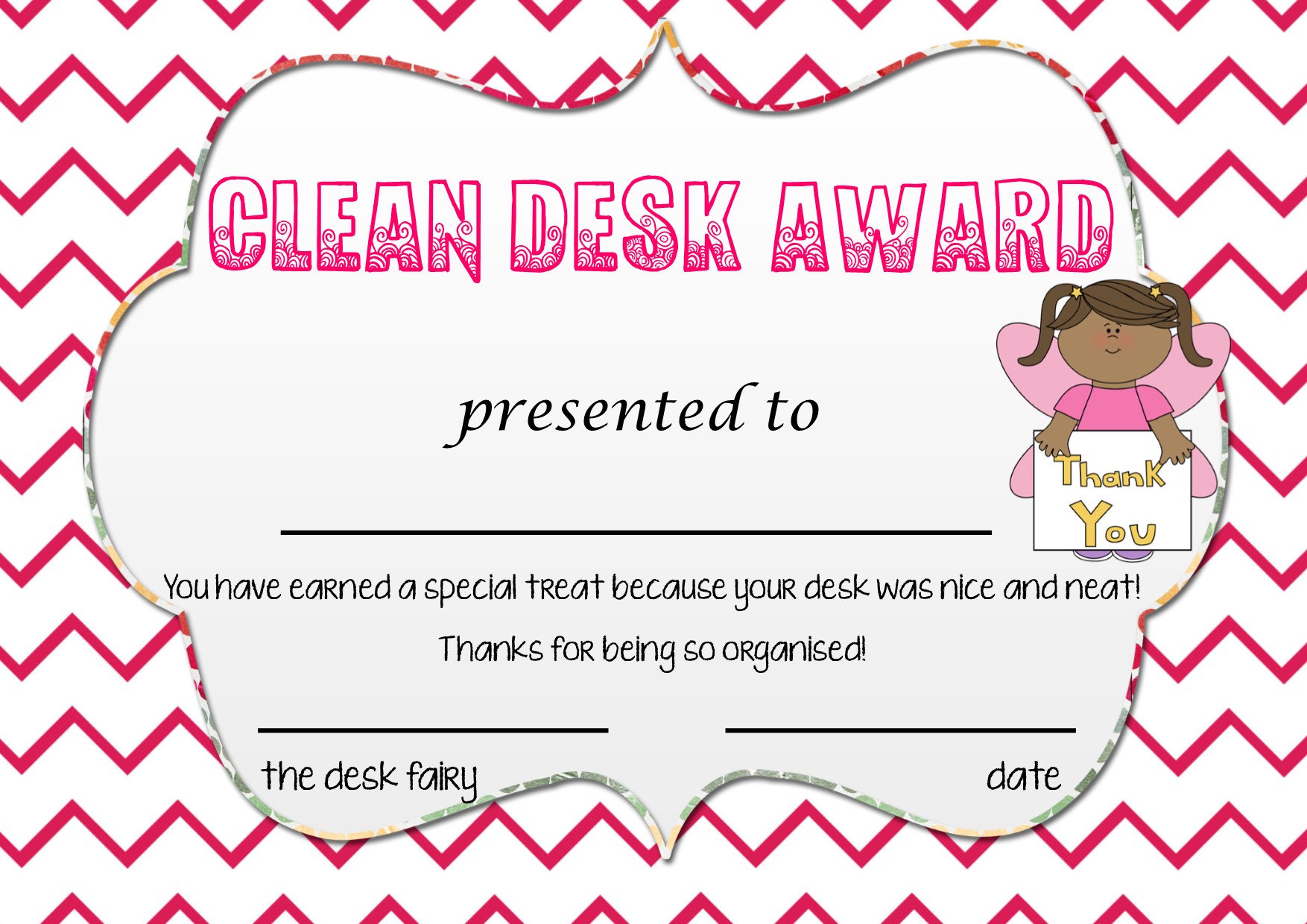 Clean Desk Award Teach In A Box