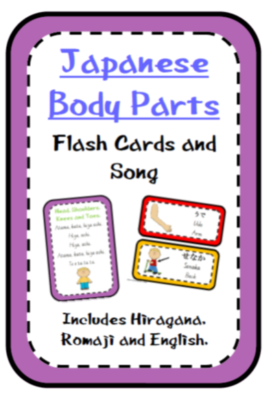 Japanese Body Parts - Flash cards and song.