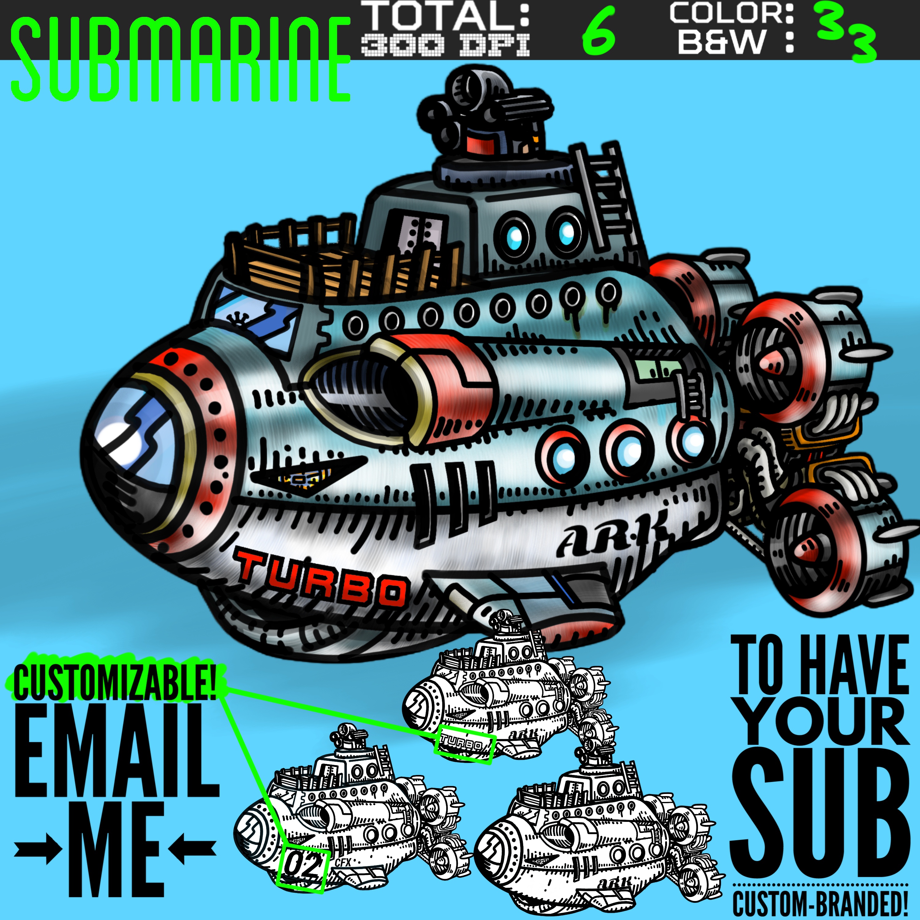 Submarine Clipart