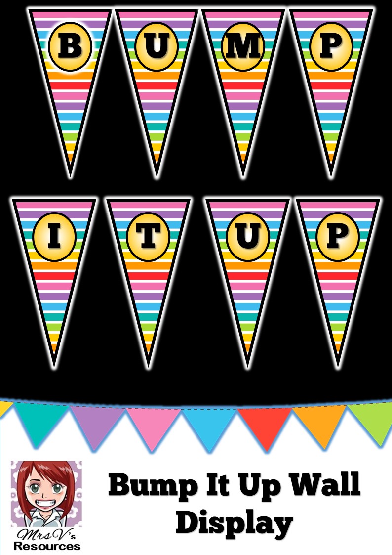 Rainbow Horizontal Stripe Bump It Up Wall Display