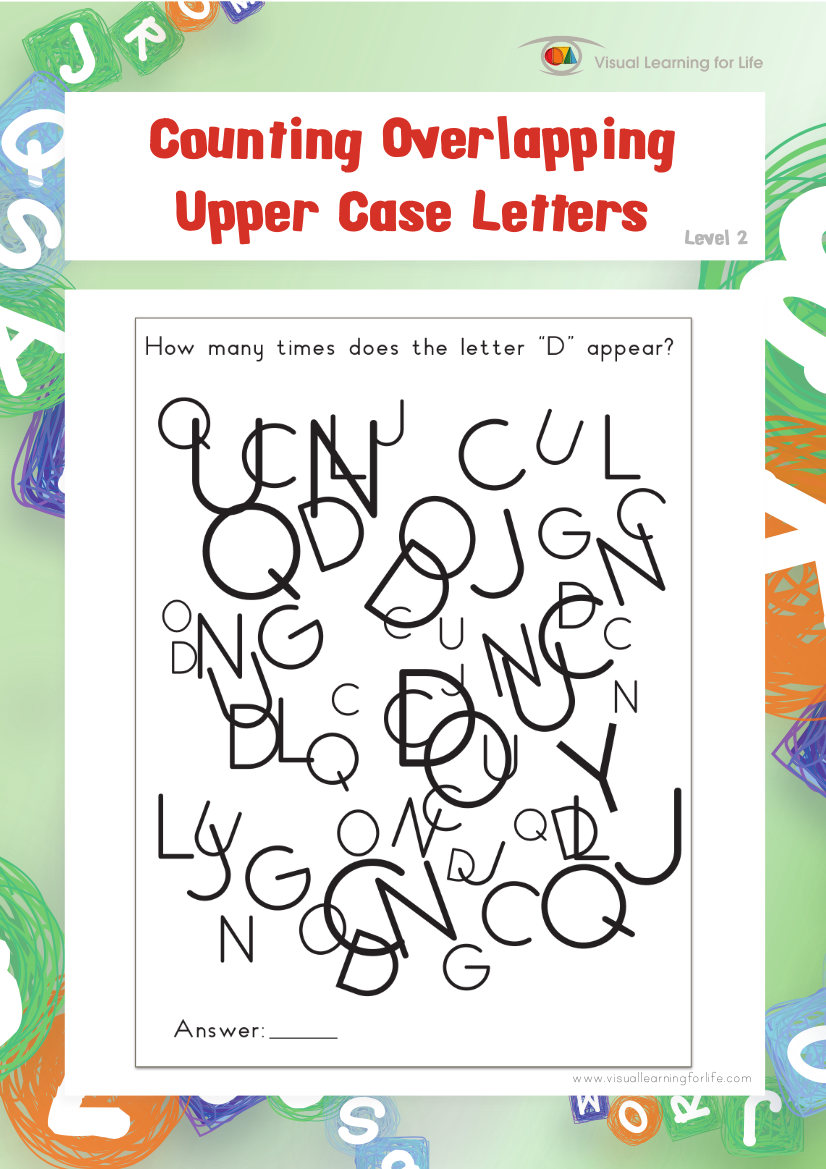 Counting Overlapping Upper Case Letters