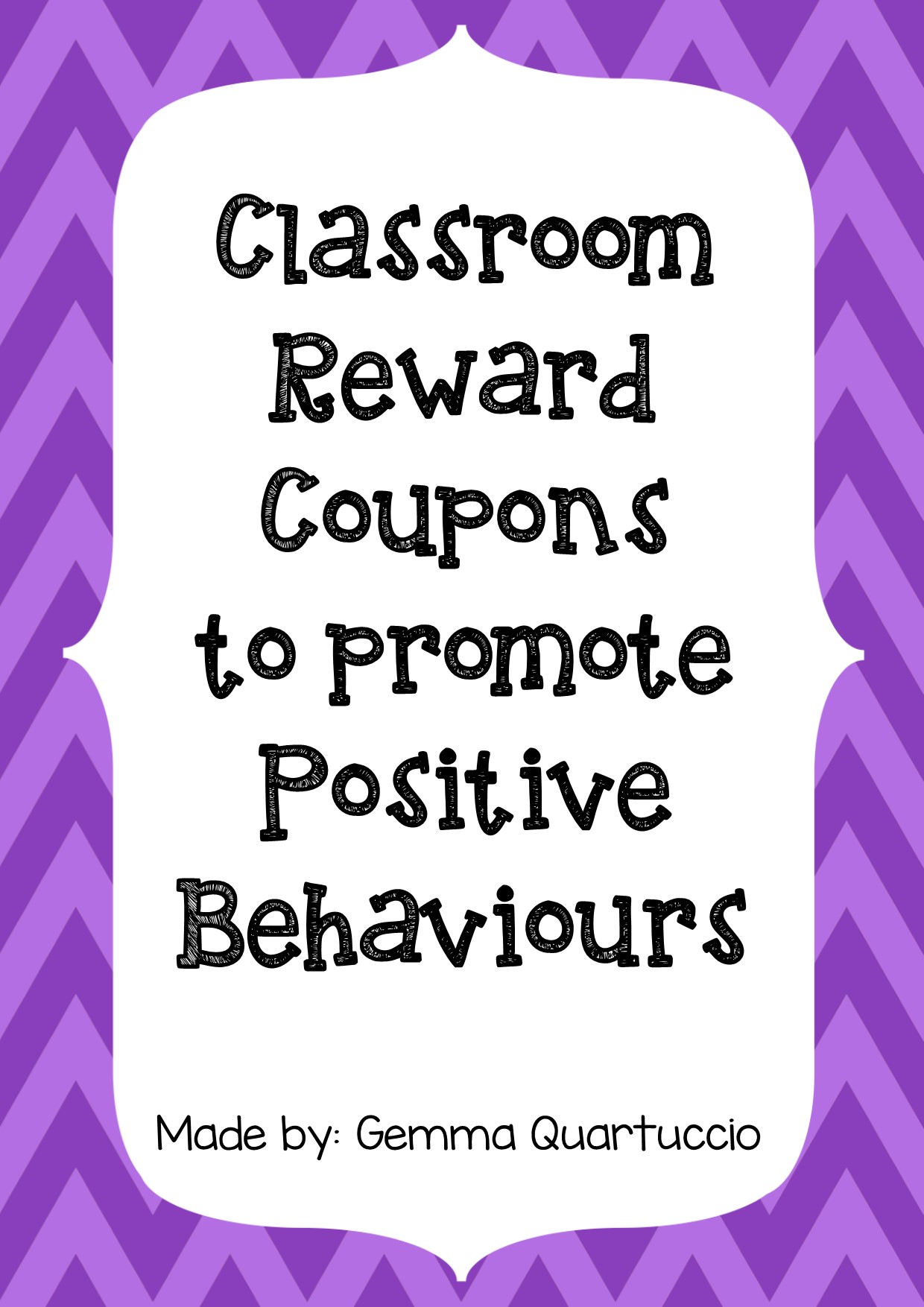 Classroom Reward Coupons