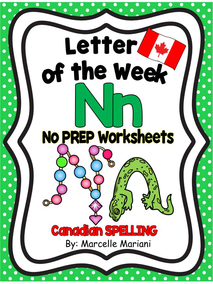 LETTER N WORKSHEETS- NO PREP WORKSHEETS AND ART ACTIVITIES