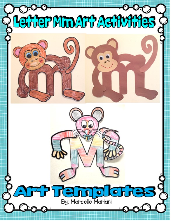 Letter of the week-Letter M-Art Activity Templates- A letter M Craftivity