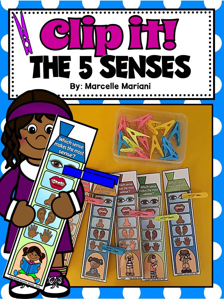 THE FIVE SENSES- CLIP IT LITERACY CENTRE ACTIVITY