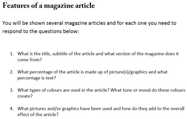 Magazine Article Analysis