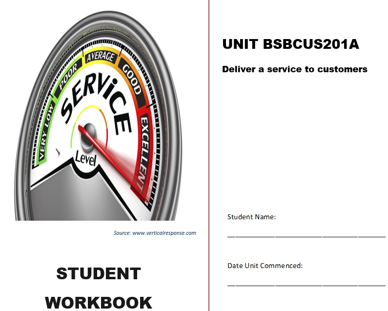 Business skills workbook: Deliver a service to customers