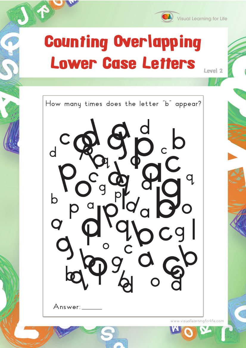 Counting Overlapping Lower Case Letters
