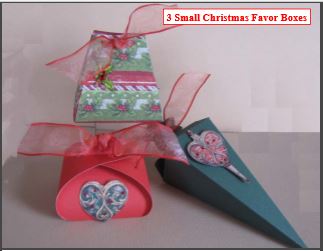 Christmas Crafts - 3 Small Favor Boxes