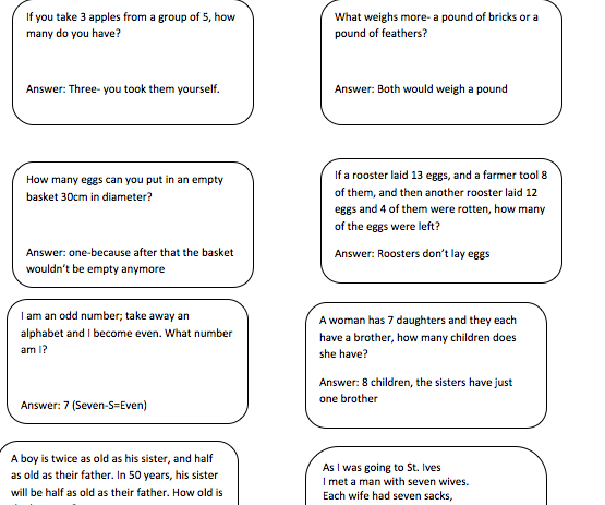 Math Riddles