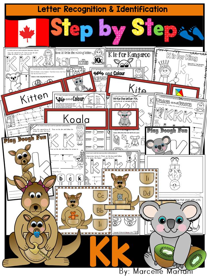 Letter of the week-LETTER K Activity PACK-letter recognition & identification