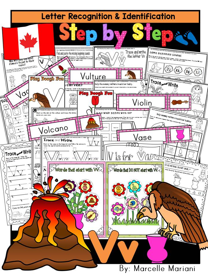 Letter of the week-LETTER V Activity PACK-letter recognition & identification