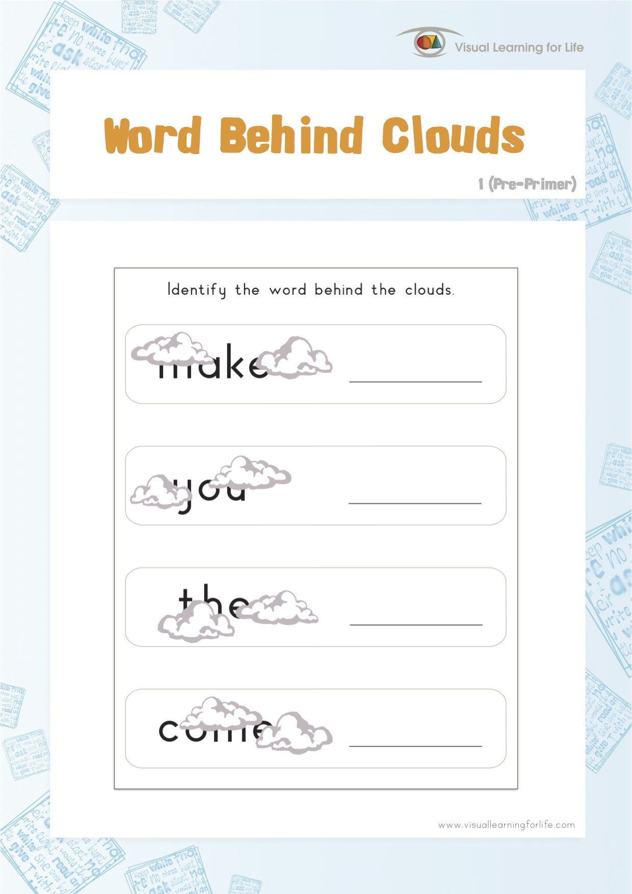 Word Behind Clouds 1
