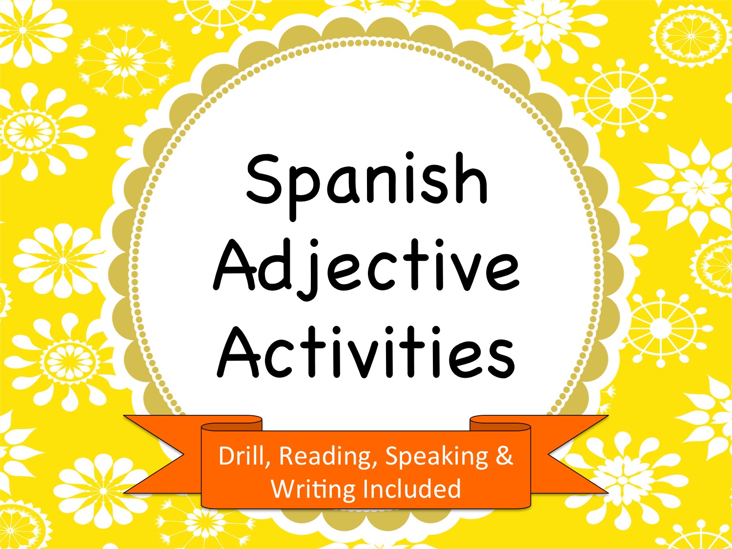 Spanish Adjective Activities