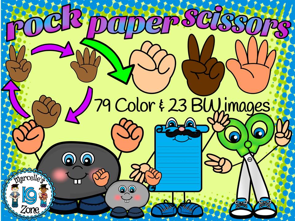 ROCK, PAPER, SCISSORS GAME CHARACTER CARTOON & GAME CLIP ART -102 IMAGES