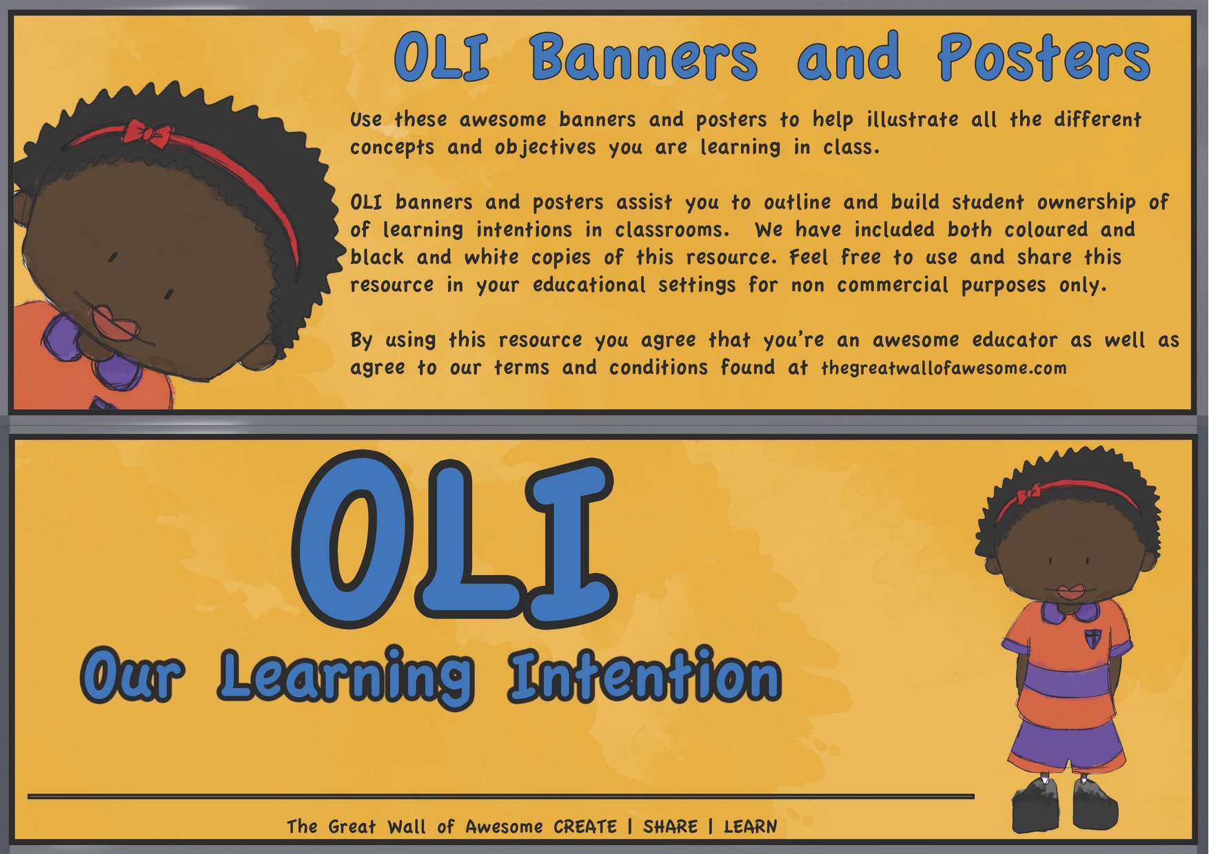 Our Learning Intention Resource