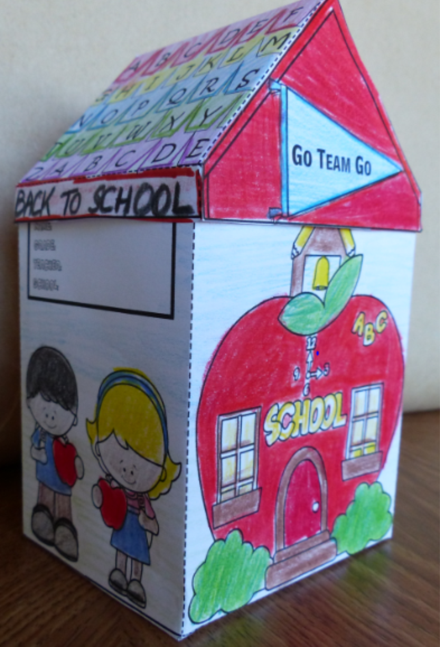 Back to School Craft - School House & Writing Activity