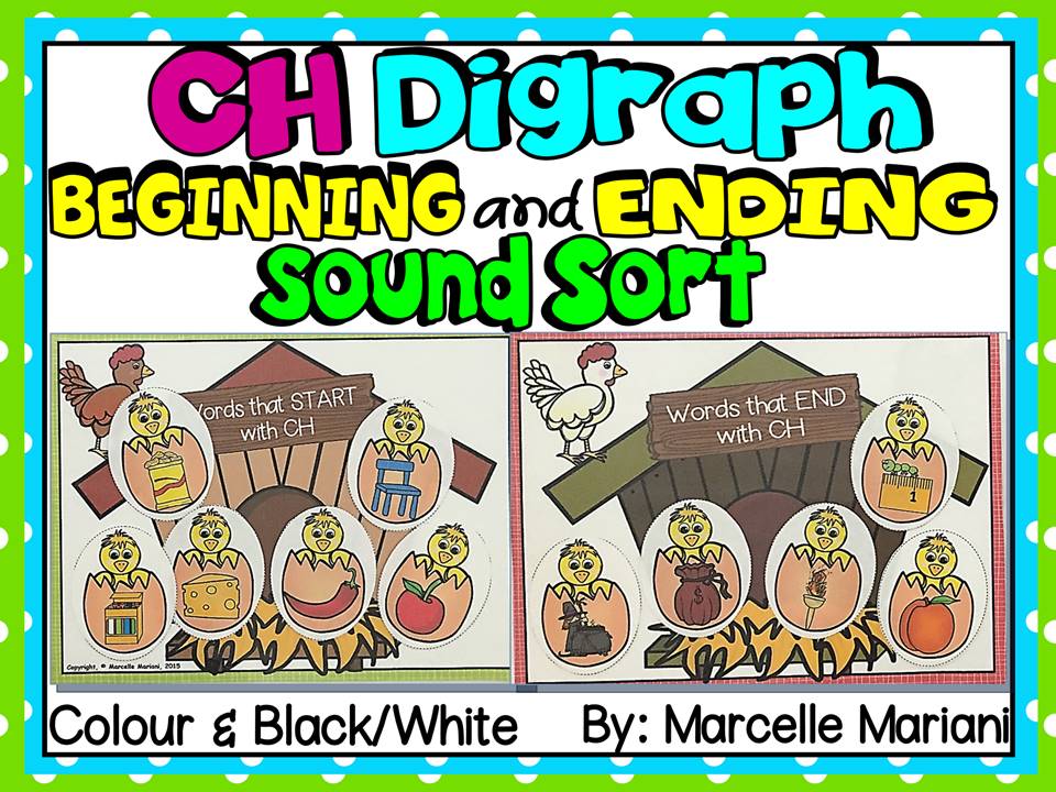 CH- BEGINNING AND ENDING CH WORDS- NAME & SORT- LITERACY CENTRE