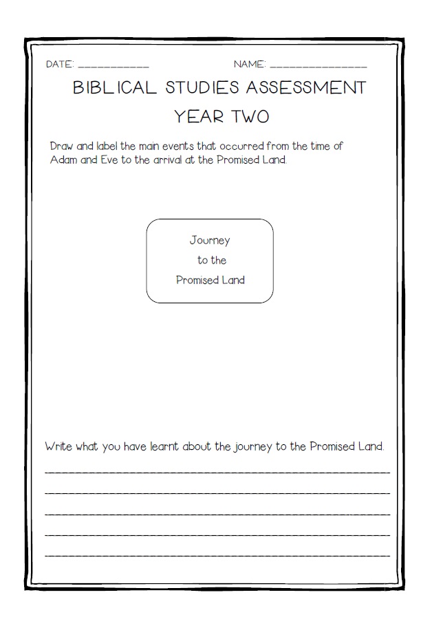 Biblical Studies Assessment **Year Two**