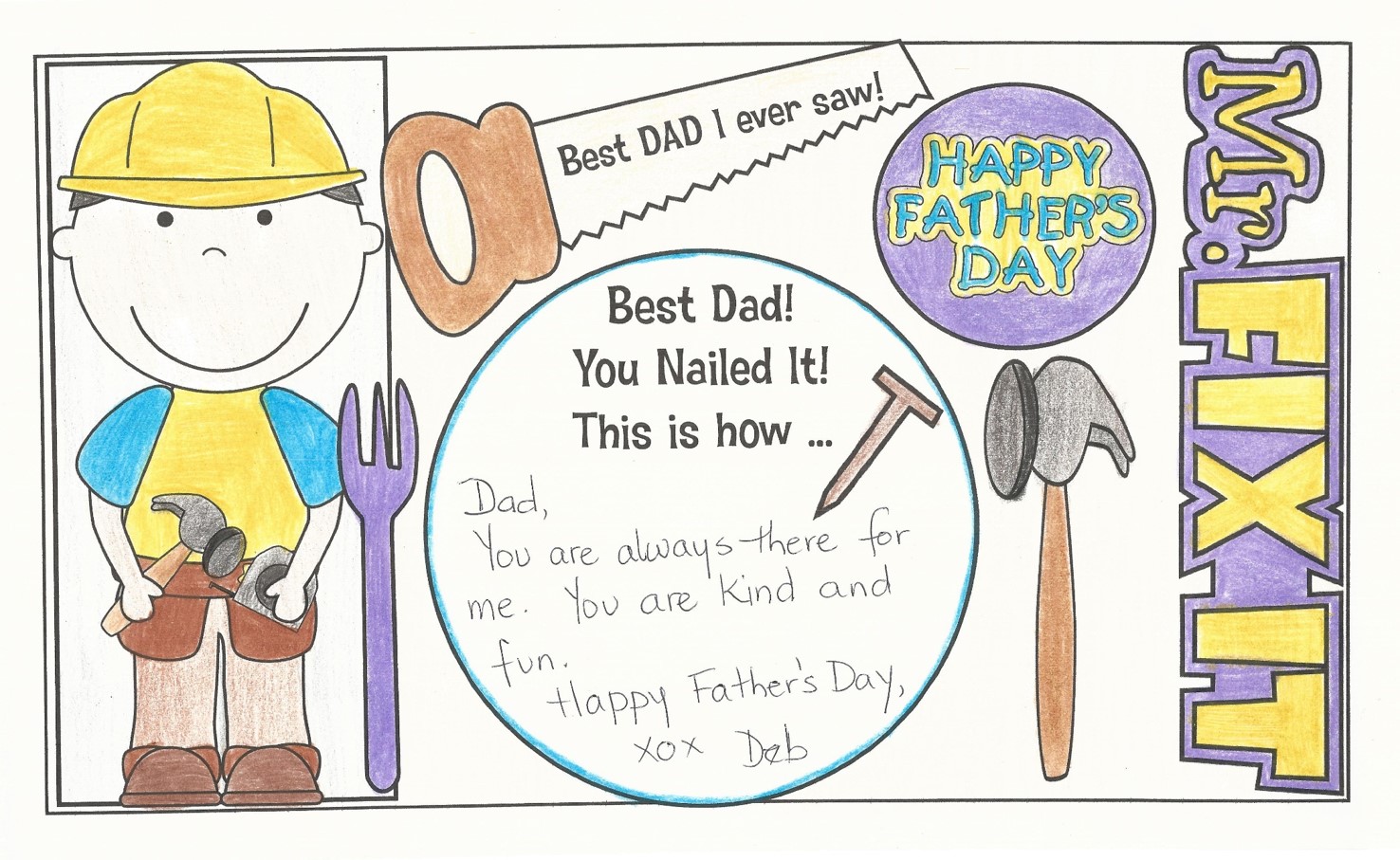 Father's Day Craft - Make DAD a Placemat