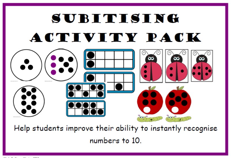 Subitising Activity Pack - AUS Curriculum and CCSS Aligned