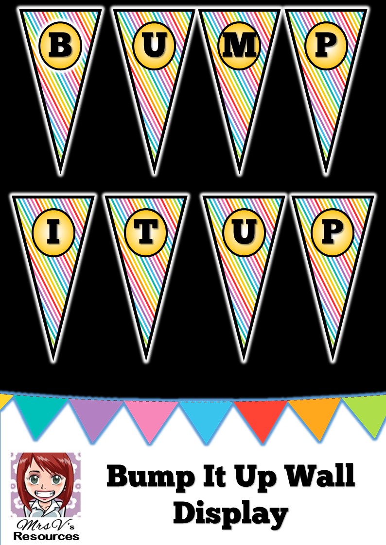 Diagonal Rainbow Stripe Bump It Up Wall Display