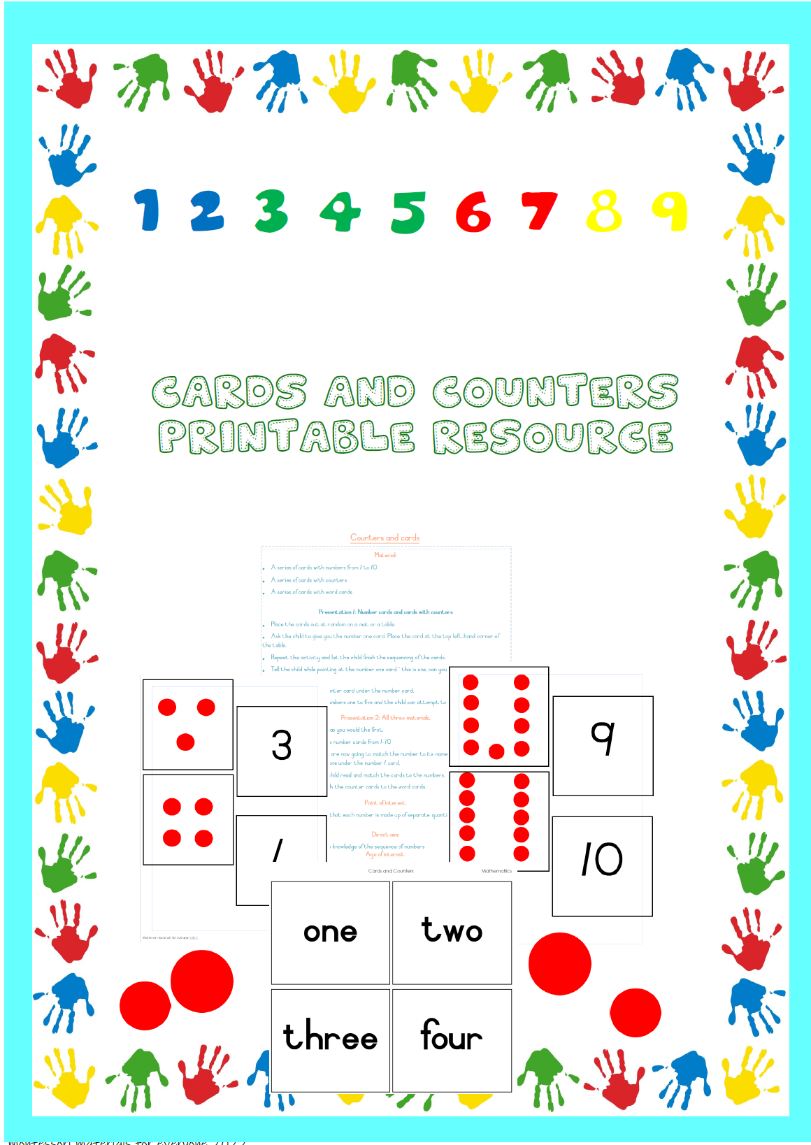 Montessori Cards and Counters Bundle