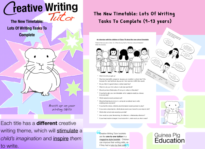 The New Timetable: Lots Of Writing Tasks To Complete (9-13 years)