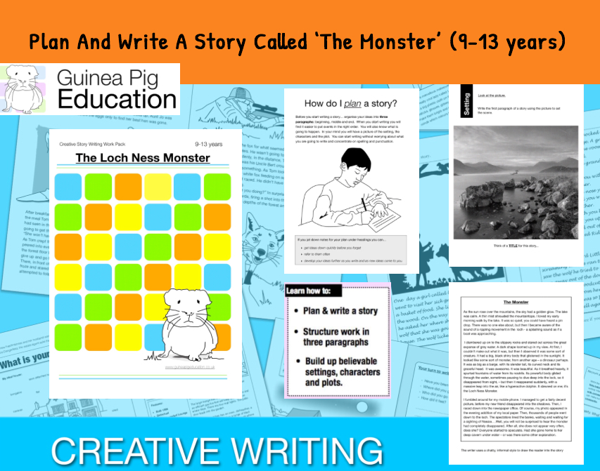 Plan And Write A Story Called 'The Monster' (Creative Story Writing) 9-14 years
